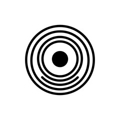 Sphere Icon with Concentric Rings Representing Energy Alignment