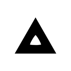 Fototapeta premium Minimalistic Triangle with Glowing Core Symbolizing Power and Alignment
