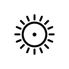 Radiating Circle with Central Dot Symbolizing Focus and Intention