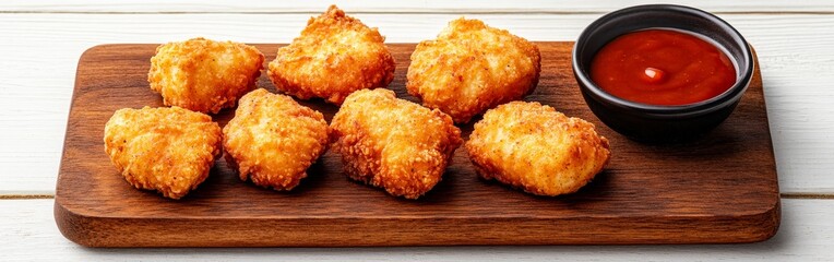 Crispy Chicken Nuggets with Dipping Sauce, Perfect for Snacks and Appetizers