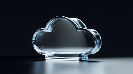 Cloud icon render digital design conceptual environment minimalistic viewpoint clarity and precision for cloud technology