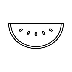 a half slice of watermelon