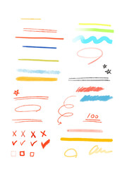 hand drawn underlines 손그림 밑줄