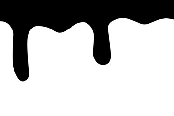 Black Liquid vector paint drops. Flowing, spilled, drop, splash, leak concept vector. ink drip and black Melt Drips. vector illustration.	
