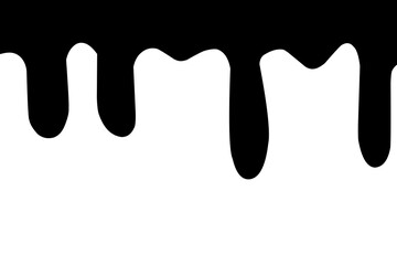 Black Liquid vector paint drops. Flowing, spilled, drop, splash, leak concept vector. ink drip and black Melt Drips. vector illustration.	
