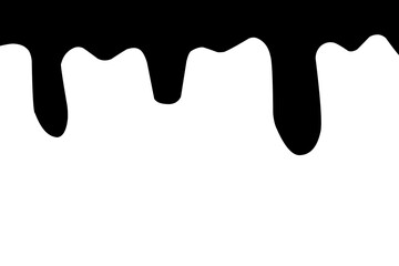 Black Liquid vector paint drops. Flowing, spilled, drop, splash, leak concept vector. ink drip and black Melt Drips. vector illustration.	
