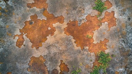 Obraz premium Aerial view of deforestation showing patches of cleared forest and remaining green areas, illustrating habitat loss, no people