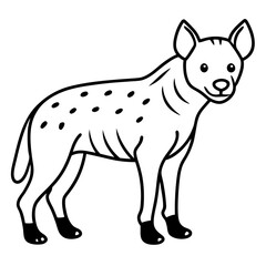 Stylized Hyena Line Art Design
