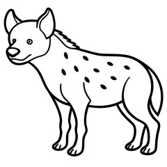 Stylized Hyena Line Art Design