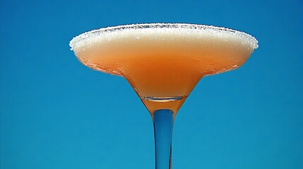 Refreshing Margarita Close-Up with a Blue Sky Backdrop for a Tropical Vibe