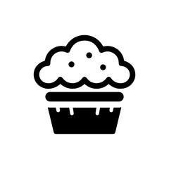 Muffin Icon with a Patty Inside
