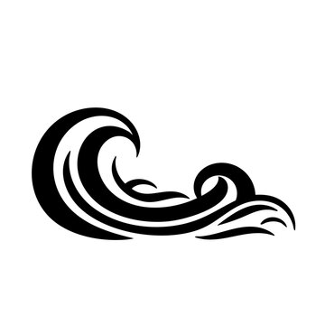 Abstract Japanese Ocean Waves Design Art