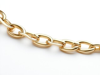 Obraz premium Gold chain links against white