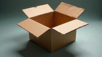 Empty Cardboard Box Awaiting Contents A Simple, Open, Unfilled Package Ready for Shipment or Storage