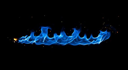 Celestial Blue Inferno AI Generated