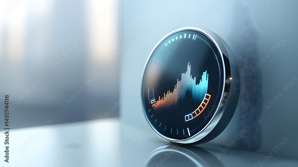 Poster crypto trading visualization digital interface data analytics modern workspace close-up perspective 