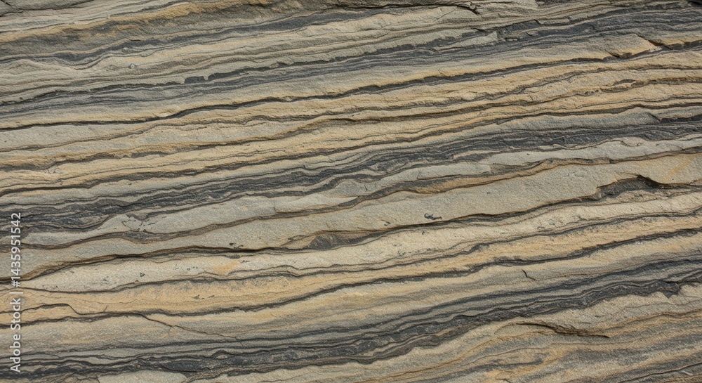 Aufkleber detailed closeup of layered sandstone with intricate patterns