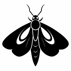 Stylized Moth Silhouette in Vector Format