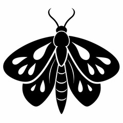 Stylized Moth Silhouette in Vector Format