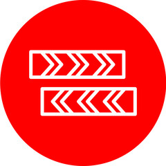 Caution Tape Vector Line White Circle Red Icon Design