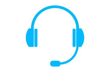 水色のコールセンターのアイコン