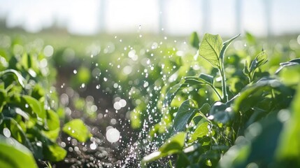Fototapeta premium Wind-swept field of sunflowers with a backdrop of wind turbines, harmony of agriculture and energy, no people