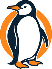 Iconic Penguin Logo – Modern Flat Art