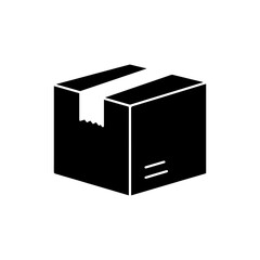 Black Filled Box Icon with Authorized Shipment Label