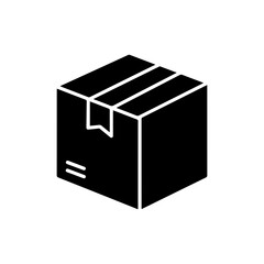 Sealed Box Icon with Packing Tape