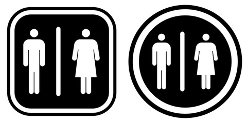 Toilet Icon. Men and Women symbol for web design and mobile app. Men and Women line logo. Vector illustration.