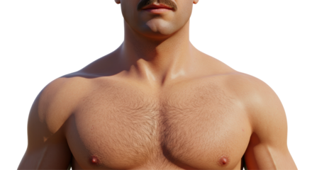 Isolated Muscular Torso of a Man
