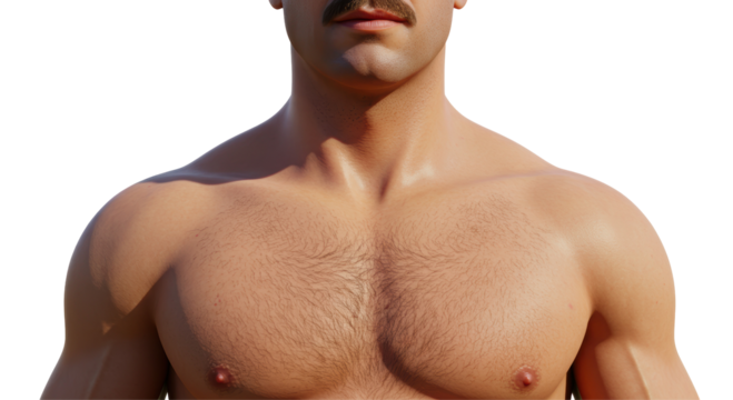 Isolated Muscular Torso of a Man