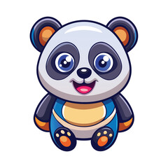Obraz premium Cute panda cartoon character