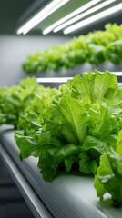 Innovative Farming Strategies in Hydroponics with Vibrant Green Lettuce Production for Sustainable Agriculture