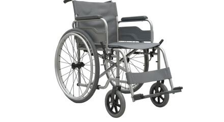 Fototapeta premium Isolated Silver Wheelchair Medical Mobility Aid
