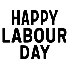 Simple happy labor day lettering vector.