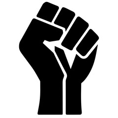 Fist raised icon vector.