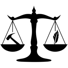 Scales of justice icon vector illustration.