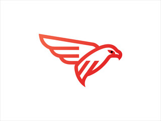 A bold, stylized logo featuring an eagle's head and wings, with red wings symbolizing strength and freedom.