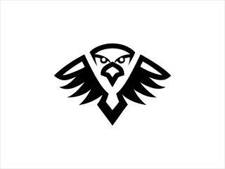 A bold, stylized logo featuring an eagle's head and wings, with red wings symbolizing strength and freedom.