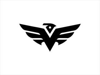 A bold, stylized logo featuring an eagle's head and wings, with red wings symbolizing strength and freedom.