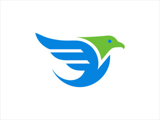 A bold, stylized logo featuring an eagle's head and wings, with red wings symbolizing strength and freedom.