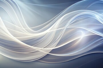 Obraz premium Abstract Flowing Lines Elegant White and Blue Swirls