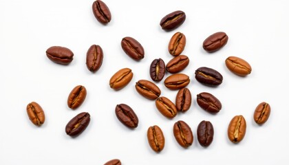 Obraz premium Coffee bean selection and roasting techniques coffee shop informative guide modern environment top view brewing essentials