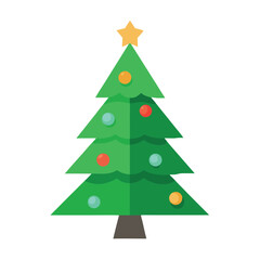 Modern Christmas Tree Green Color Palette Soft Lights