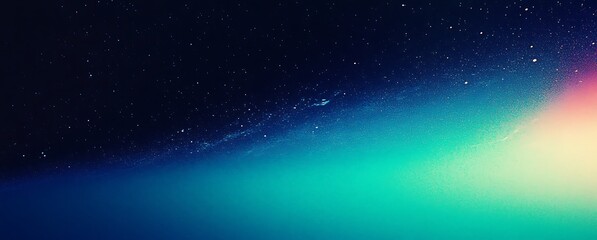 Obraz premium Aurora Sky Dreamy Northern Lights with Starry Night Abstract Watercolor Texture