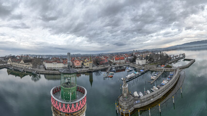 View of Lindau waterfront , Bodensee, South Germany