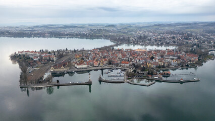 View of Lindau waterfront , Bodensee, South Germany
