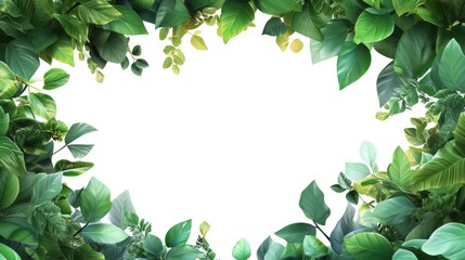 Fototapeta premium Stunning Green Leaf Border Design