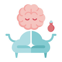 Mental Health Awareness Brain and Meditation Poster